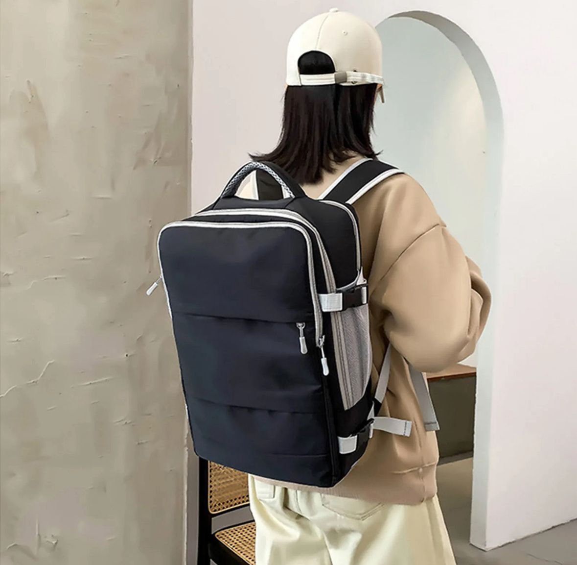 Vista 4 de Mochila De Viaje 30l - color: Gris